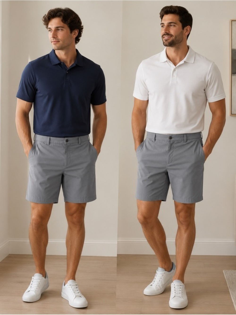 32COOL Men's Flat Front Gray Performance Shorts Size 36